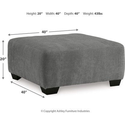 Pouf d'appoint surdimensionné Birkdale Court - Gris