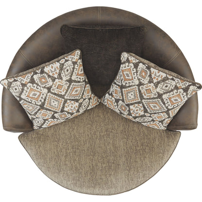 Chaise pivotante Abalone - Chocolat