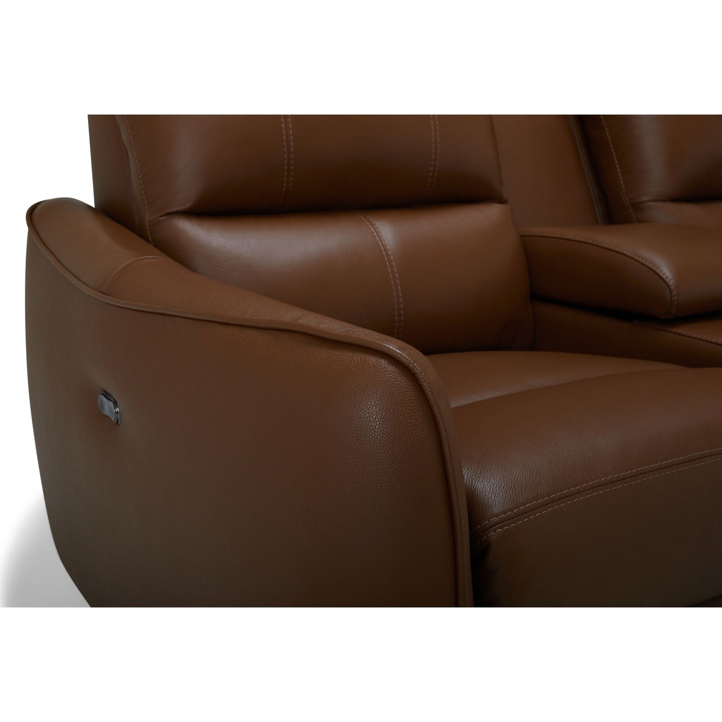 Causeuse inclinable électrique Arlo avec console - Valencia Biscotti
