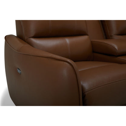 Causeuse inclinable électrique Arlo avec console - Valencia Biscotti