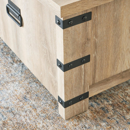 Table basse rectangulaire relevable Calaboro - Marron clair