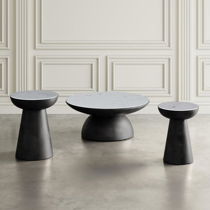 Table basse Circularity - Blanc et bronze
