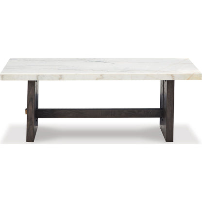 Table basse Burkhaus - Blanc/marron foncé