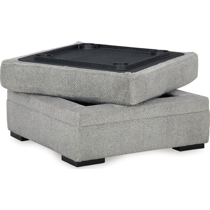 Pouf de rangement Casselbury - Ciment