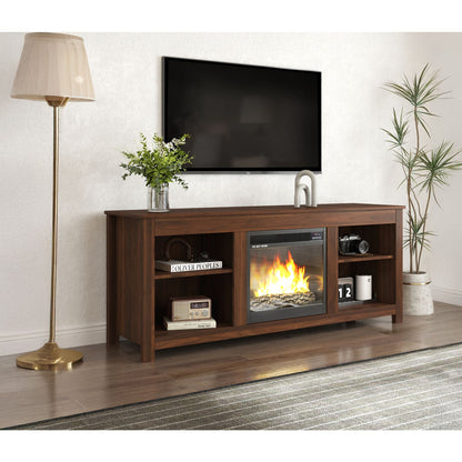 Meuble TV Brenna avec cheminée