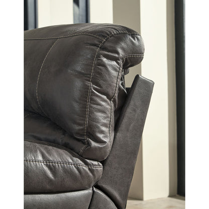 Causeuse inclinable électrique Dunwell avec console - Acier