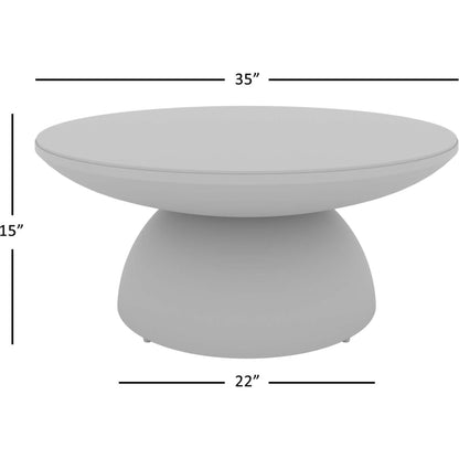Table basse Circularity - Blanc et bronze