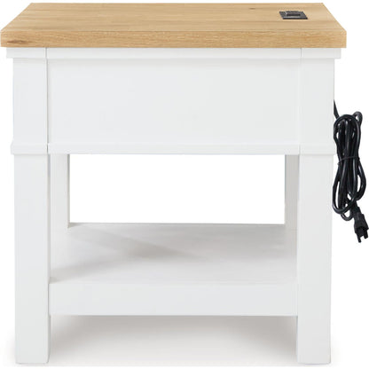 Table d'appoint Ashbryn - Blanc/Naturel