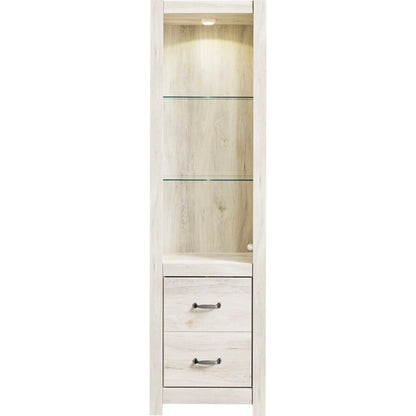 Meuble de divertissement Bellaby avec cheminée - Blanchiment