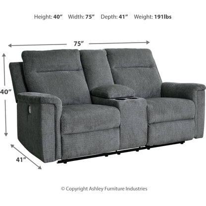 Causeuse inclinable électrique Barnsana avec console